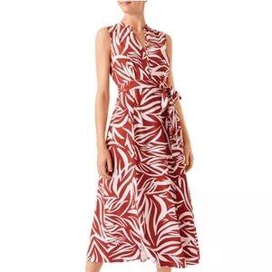 NWOT HOBBS London Rust and White Dress
